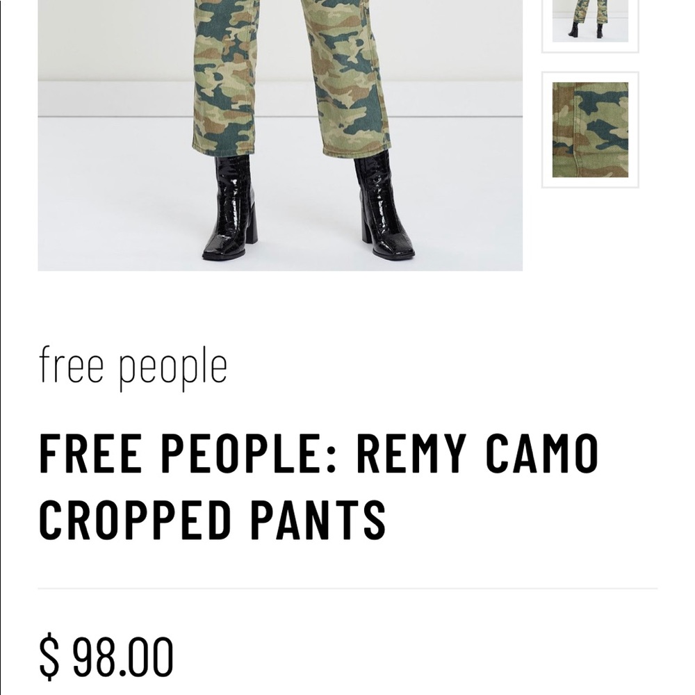 Free People Remy Cropped Camo Pants - Picture 7 of 8